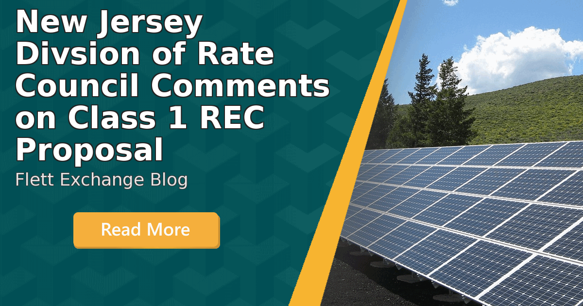 New Jersey Divsion of Rate Council Comments on Class 1 REC Proposal ...
