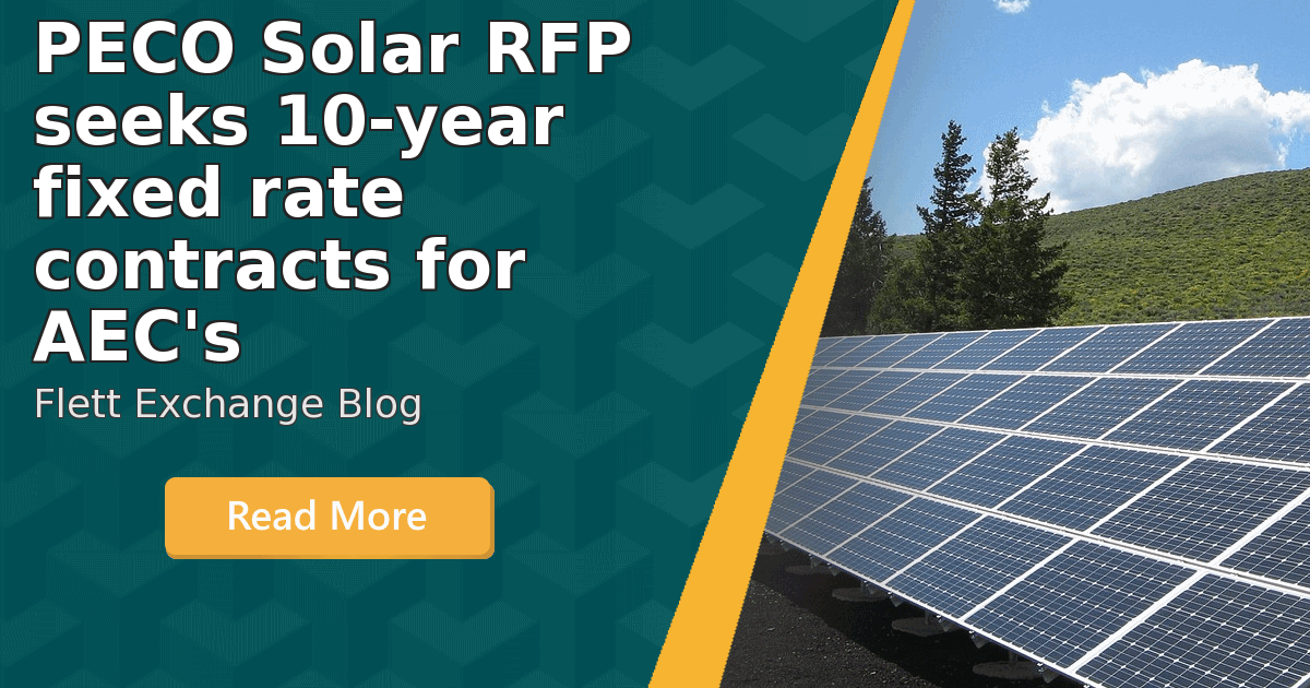 PECO Solar RFP seeks 10-year fixed rate contracts for AEC's | Flett ...